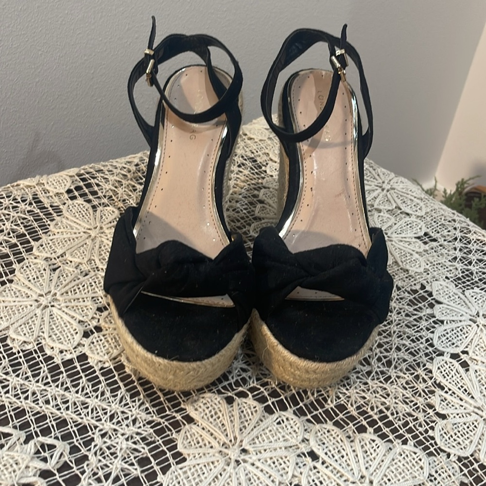 London Rag black and neutral wedges - Picture 2 of 6